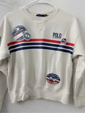 Polo Ralph Lauren PRL International Airlines Patch Sweatshirt - White - Medium